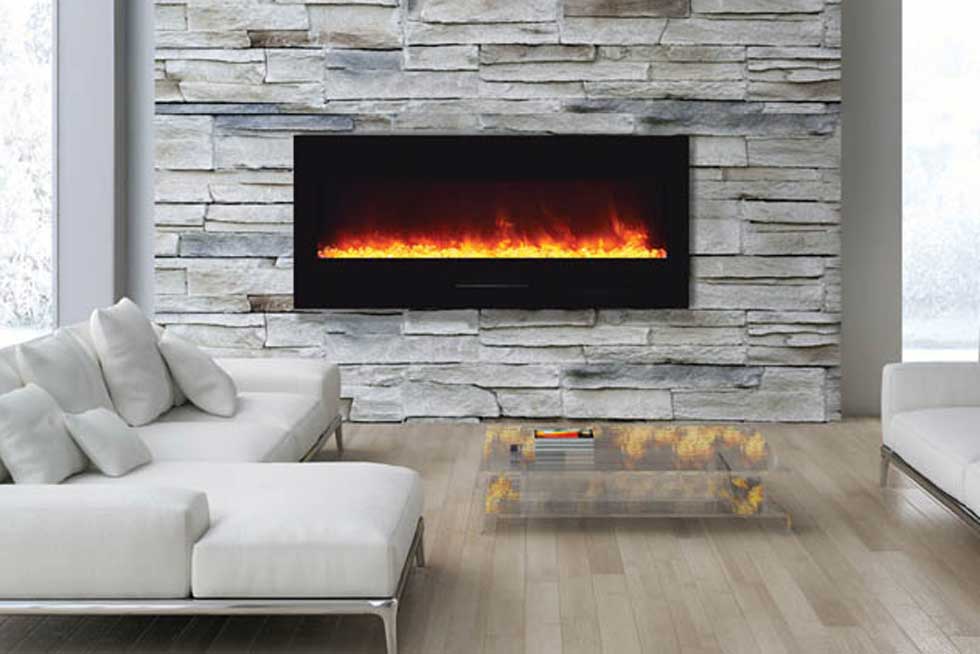 Wall Mount/Flush Mount electric fireplace by Amantii