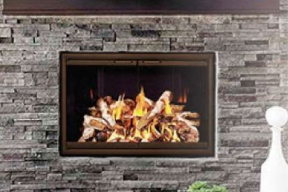 Rainbow zero clearance fireplace by Design Specialties